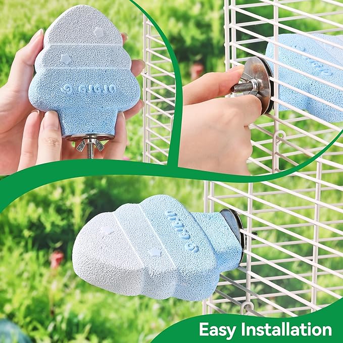 2 Pack Bird Beak Grinding Stone, Parrot Perch for Cage Volcanic Rock Mineral Bird Perch, Parrot Cage Accessories for Parakeets Budgies Cockatiels, Lovebirds Small to Medium Birds