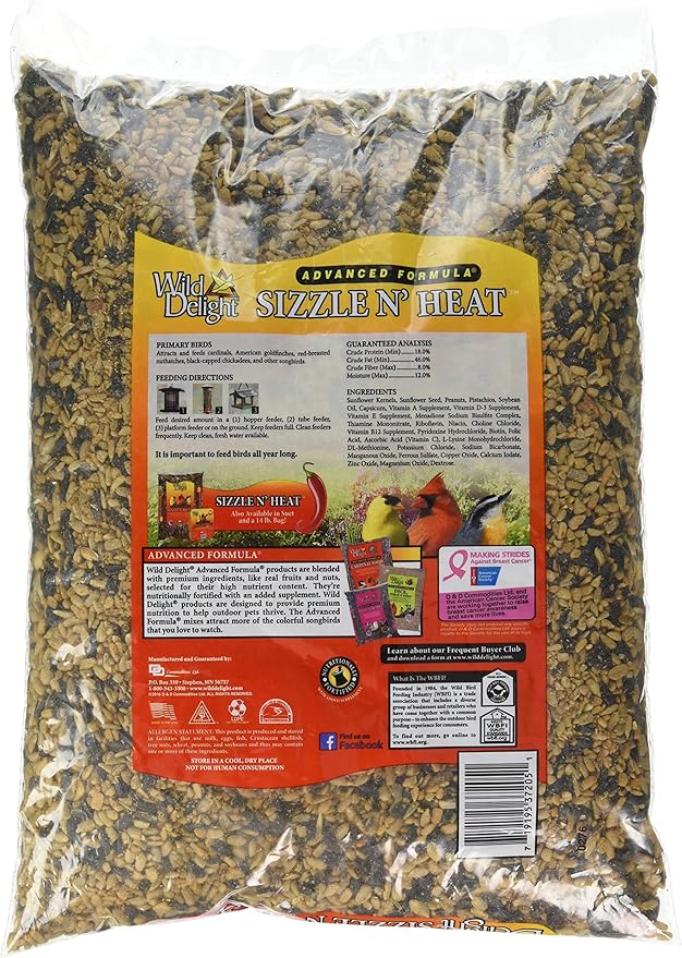 Wild Delight Sizzle N' Heat Bird Food, 5 lb (372050) (Pack of 2)