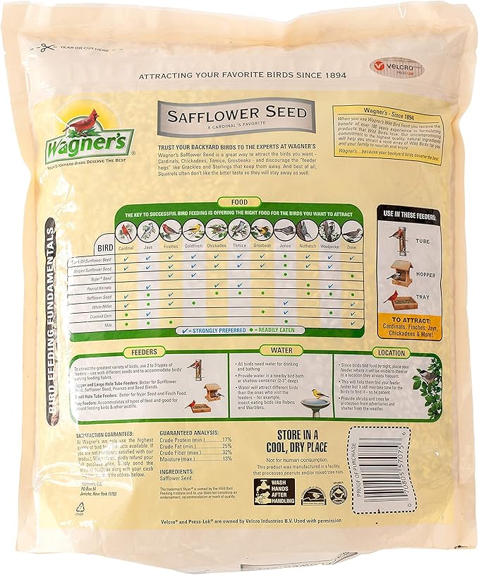 Wagner's Bird Food Bundle - Waste Free Gourmet and Safflower Seeds