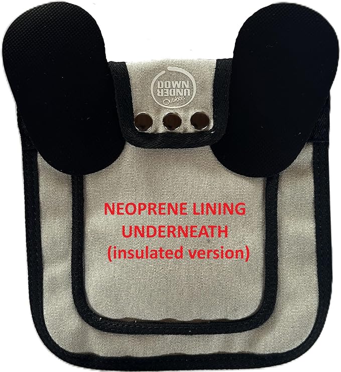 DOWN UNDER OUTDOORS 2 Pack Medium-Large Chicken Saddles with Adjustable Straps, Chicken Apron, Poultry Saver, Pet Supplies, Including Shoulder Covers (Insulated Light Grey)