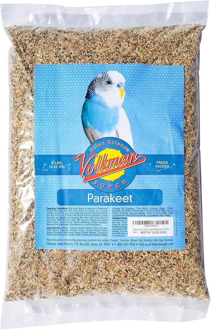 Volkman Avian Science Parakeet Bird Food 8lb
