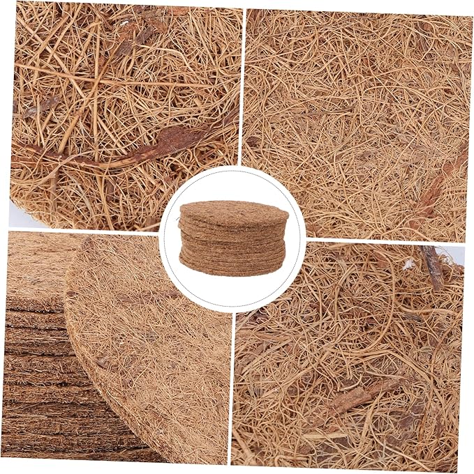 Sosoport 12pcs Coconut Bird Nesting Pad Pigeon Egg Mat Bird Eggs Mat Breeding Accessory Breathable and Washable