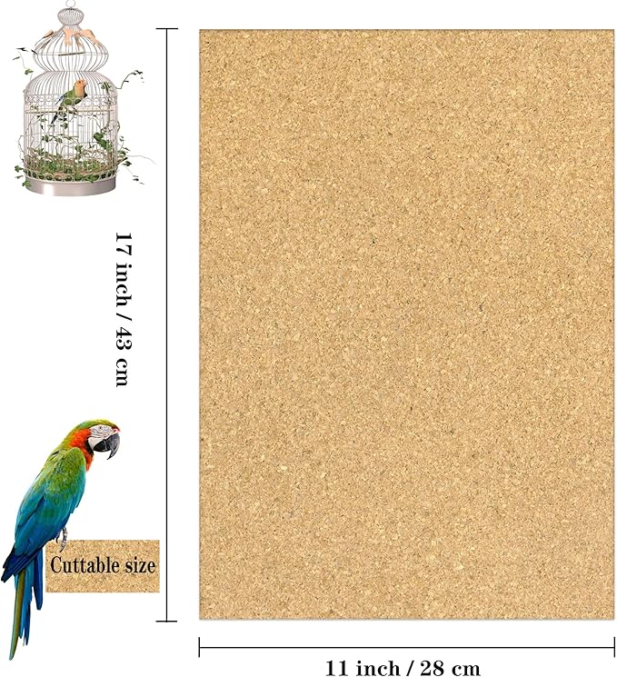Gravel Paper for Bird Cage,BirdCage Liner Papers Cuttable Gravel Liner Sea Sand Paper Pet Animal Cages Cushion Great for Hard-Billed Birds Parrot | Clean Safe & Aids in Digestion (30 PCS - 17" x 11")