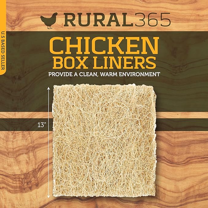 Rural365 Chicken Nest Box Liners 12 Pack - Chicken Coop Bedding, Poultry Supplies Chicken Bedding Nest Liners Chickens