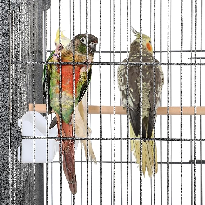 Aviary on Stand Large Bird Cage on Wheels Sturdy Metal for Parrot Parrots 93.5 x 56.5 x 153 cm