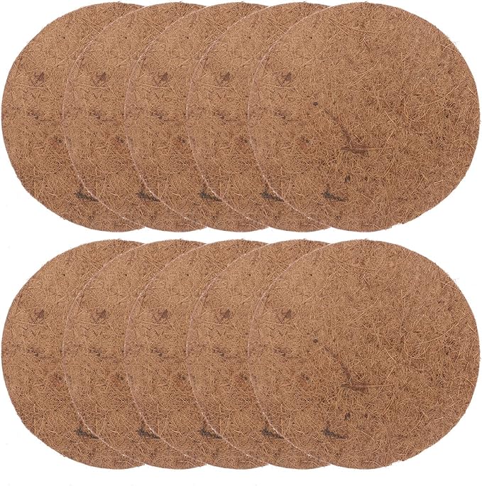 POPETPOP Pigeon Nest Mat Nesting Pads: 10PCS Bird Nesting Materials Bird Breeding Nest Bird Eggs Mat Coconut Fiber Substrate Bird Nest