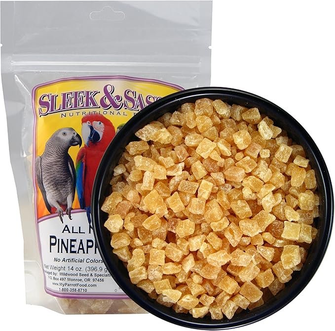 SLEEK & SASSY All Natural Pineapple Treat for Parrots & Small Animals
