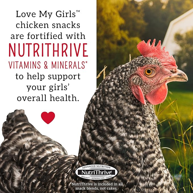 Love My Girls: Chicken Snacks - 5-Grain & Worms - 5lb Bag - Global Harvest, Gourmet Multi-Grain Treats, Corn-Free, Nutritious & Protein Rich Mealworms