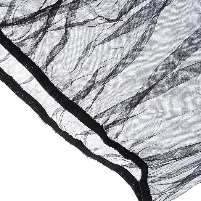 Prevue Pet Products Mesh Bird Seed Catcher with Elastic Band - Washable Nylon Skirt to Control Seed Debris on Cage Base, Lightweight Bird Cage Netting, Fits Medium and Large Cages - Black or White