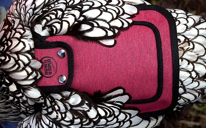 DOWN UNDER OUTDOORS Medium-Large Chicken Saddle with Adjustable Straps, Chicken Apron, Poultry Saver, Pet Supplies, Including Shoulder Cover (Burgundy)