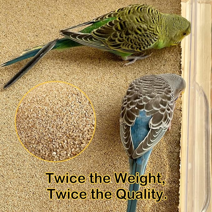 S&X Bird Cage Liner 30-Pack 15” x 11” Gravel Paper for Bird Cage | Sand Sheets for Easier Cleaning and Bird Health