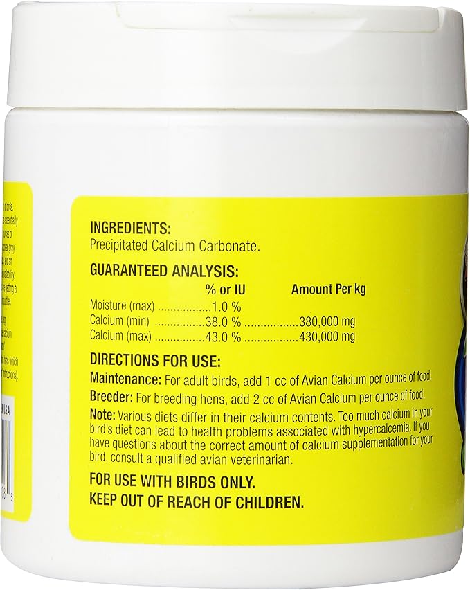 Zoo Med Avian Calcium Bird Food, Black, 8 Ounce (Pack of 2)
