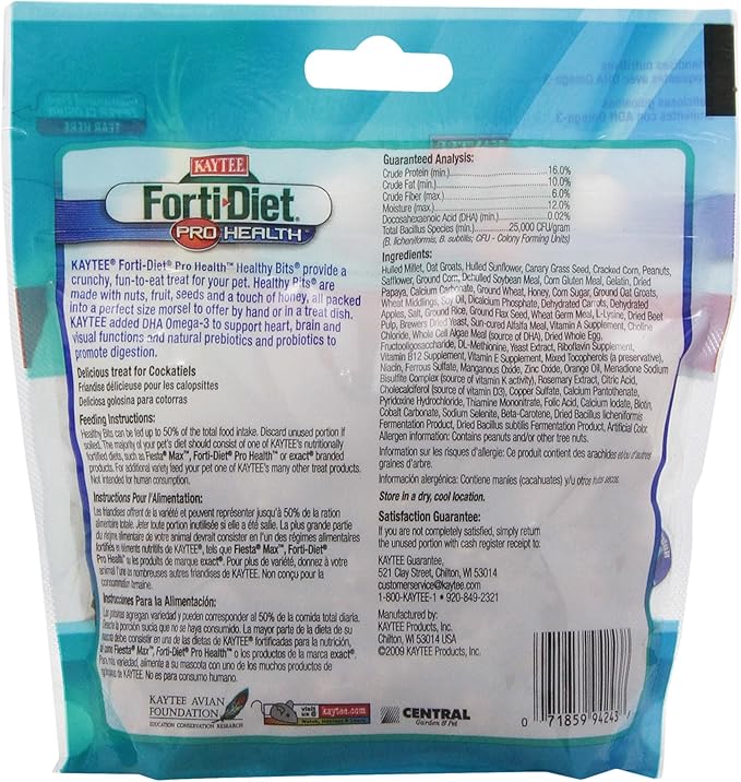 Kaytee Healthy Bits Bird Treat For Cockatiels, 4.75 Ounce