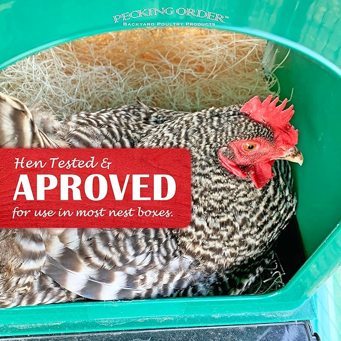 Nest Box Pads for Chicken Nesting Boxes - 13 x 13 Pads Made in USA from Sustainably Sourced Aspen Excelsior,5 Count (Pack of 6)