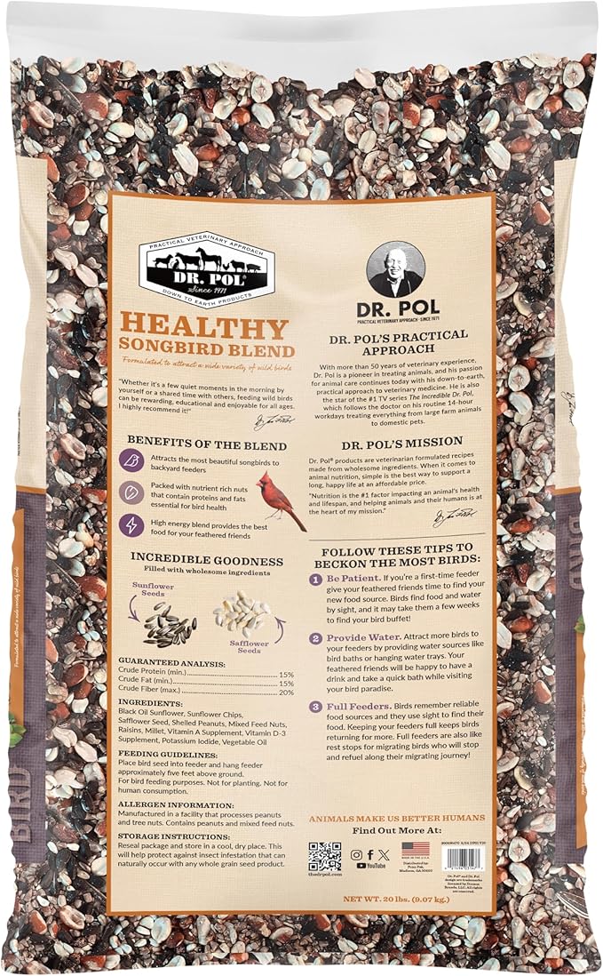 Dr. Pol Healthy Songbird Blend 20 LB Wild Bird Seed