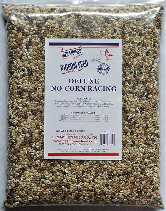 Deluxe No Corn Racer Pigeon Mix (17.5%) 8 lbs