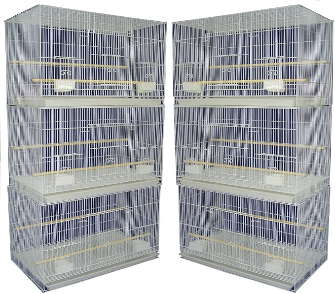 Small Breeding Cages, Pack of 6, 24 x 16 x 16 H inches, White