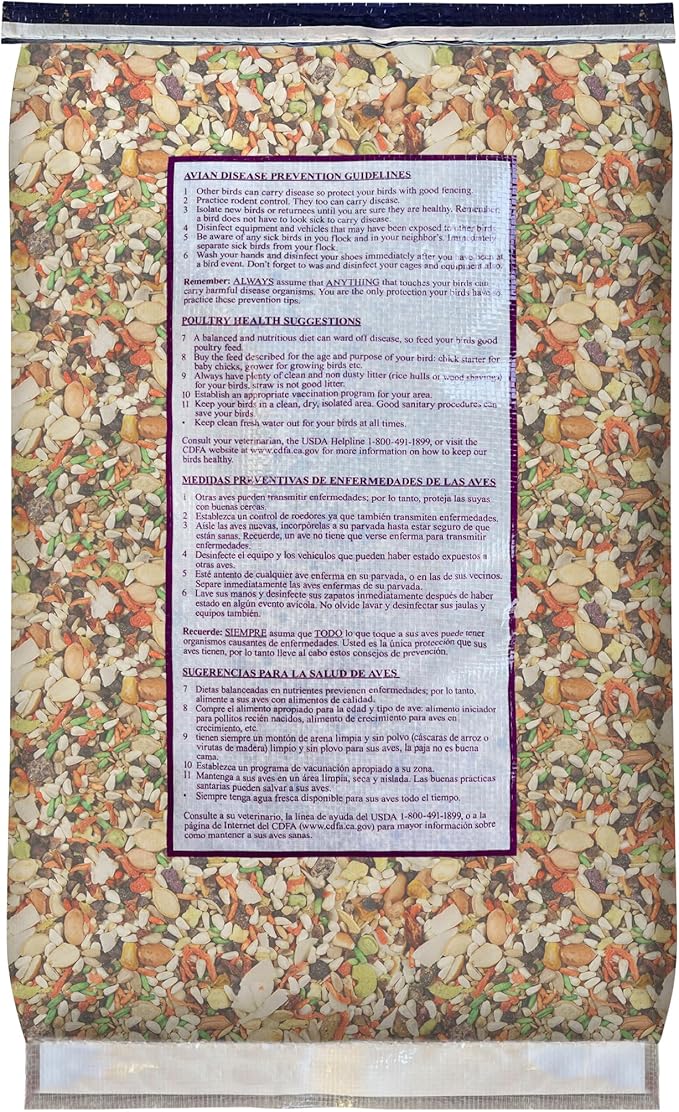 Small Hookbill Cuisine, 20 Lbs Premium Birdseeds for Parrot, Bird Food for Small Hookbill, Supports Daily Energy, Growth & Digestive Health, Nutrient-Rich Parrot Bird Seed for Outside Feeders