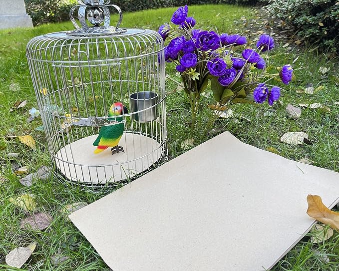 Gravel Paper for Bird Cage,BirdCage Liner Papers Cuttable Gravel Liner Sea Sand Paper Pet Animal Cages Cushion Great for Hard-Billed Birds Parrot | Clean Safe & Aids in Digestion (8 PCS - 17" x 11")