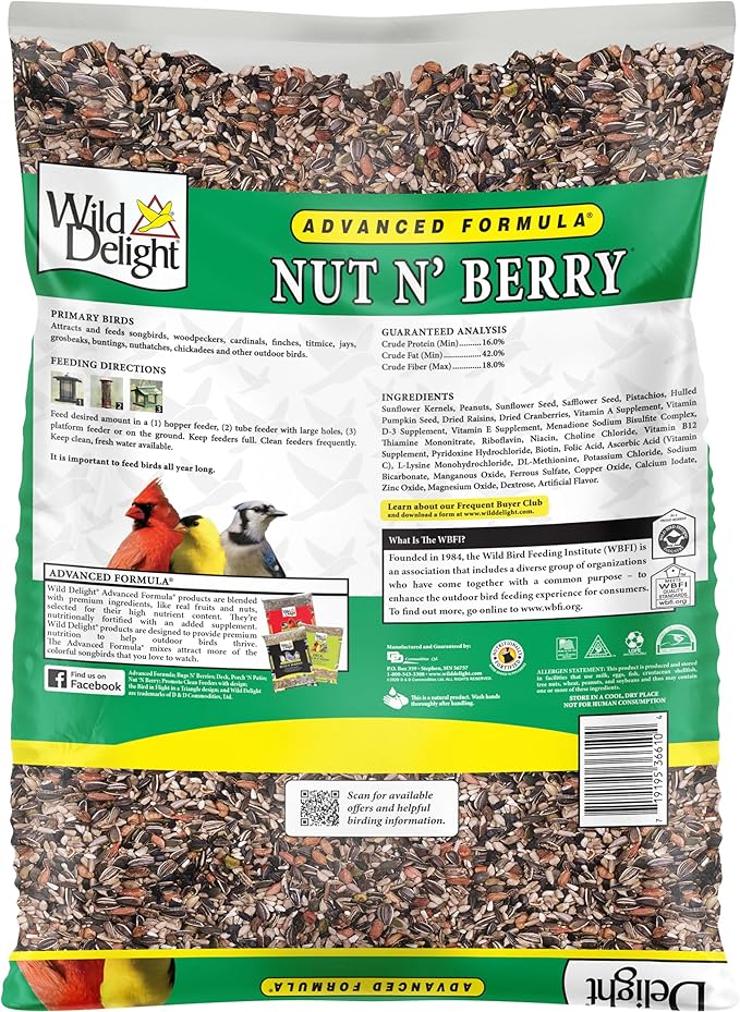 Wild Delight Advanced Formula Nut N' Berry Wild Bird Food 10lbs