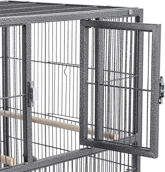 Topeakmart Divided Breeder Parakeet Canary Lovebird Finch Budgie Bird Cages W/Rolling Stand