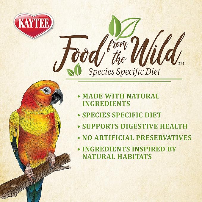 Kaytee Food from The Wild Natural Pet Conure Bird Food, 2.5 Pound