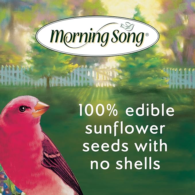 Scott Pet Sunflower Hearts/Chips 8LB & Morning Song Sunflower Hearts & Chips Wild Bird Food, No Mess Sunflower Seeds for Birds, 5.5-Pound Bag