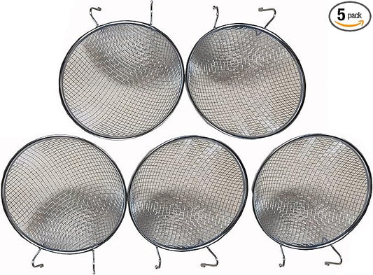 Lot of 5 No Rust Stainless Galvanized Steel Finch Canary Bird Nests with Cage Hook