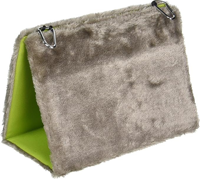 Prevue Pet Products Bird Accessories BPV1164 10-Inch Plastic/Fabric Bird Snuggle Hut, Medium, Colors Vary