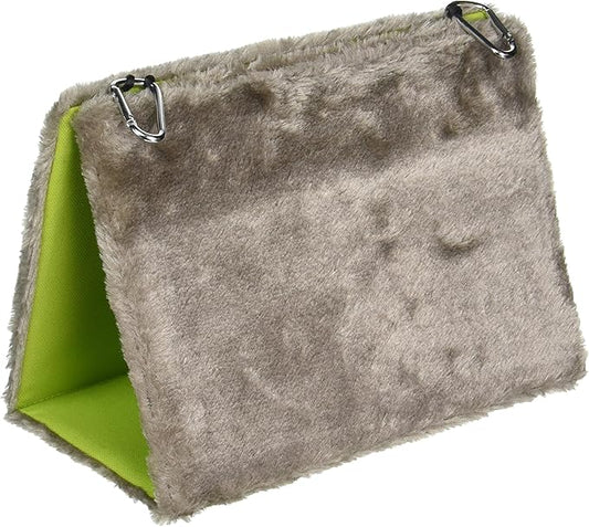Prevue Pet Products Bird Accessories BPV1164 10-Inch Plastic/Fabric Bird Snuggle Hut, Medium, Colors Vary