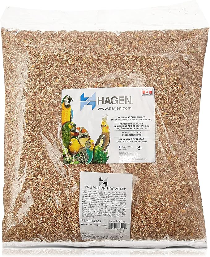 Hagen Pigeon & Dove Seed Mix with White Millet Bird Seed – Complete Bird Food for Pigeons & Doves – Premium Dust-Free Seed Blend with Vitamins & Minerals