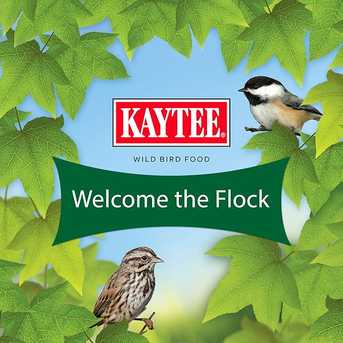 Kaytee Essentials Blend with Black Oil Sunflower, Cracked Corn and Millet, Wild Bird Food Seed for Cardinals, Jays, Finches, Chickadees, Nuthatches, Woodpeckers, Grosbeaks, Juncos, 9.5 Pounds