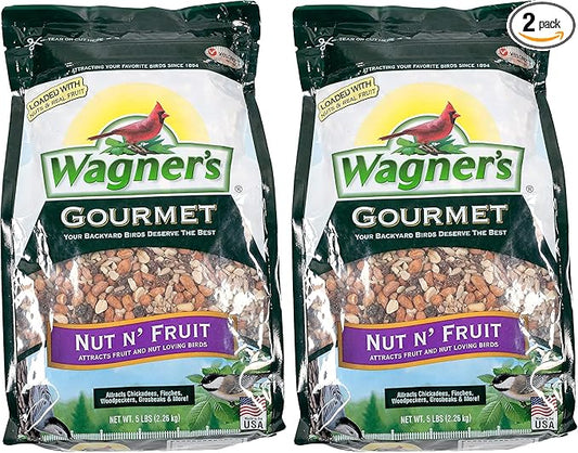 Wagner's 82072 Gourmet Nut & Fruit Wild Bird Food, 5 Pound (Pack of 2)