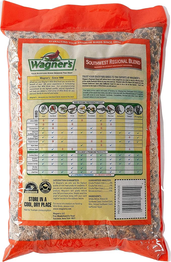 Wagner's 62015 Southwest Regional Blend Wild Bird Food, 8-Pound Bag