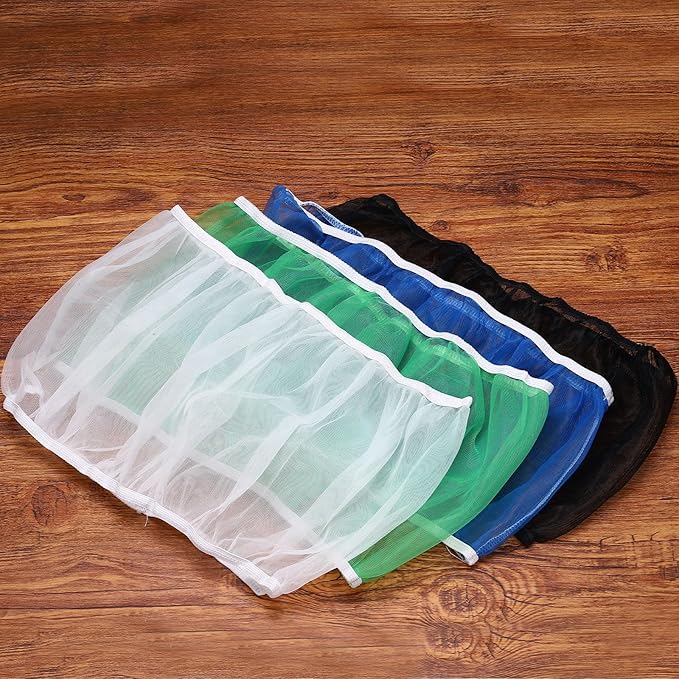 Bird Cage Seed Catcher, Bird Cage Net Cover Seeds Guard, Universal Birdcage Accessories, Blue, Circumference 31.5"-43.3", Height 7.9" for Parrot Cockatiel Enclosures