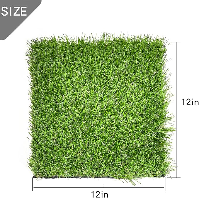 PINVNBY Washable Chicken Nesting Box Pads 6 Pcs Reusable Hens Nest Bedding Artificial Grass Rug Carpet Fake Synthetic Turf Mat for Chickens Coop Garden Lawn Indoor Outdoor(12 x 12 x 0.78 Inches)