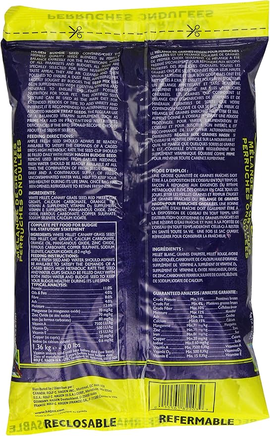 Parakeet/Budgie Staple VME Seed, 3-Pound