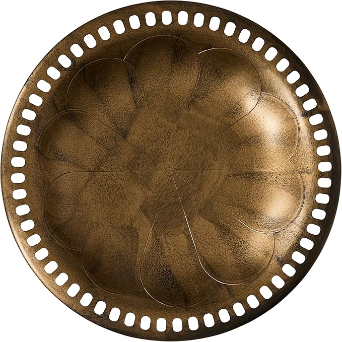 Backyard Expressions Outdoor Garden Bird Bath - Bronze - Weather Resistant Resin with Ground Stakes - 27 Inch