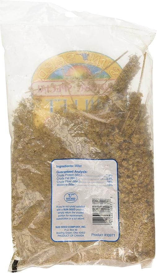 Sun Seed Company Bss10971 Small Bird Millet Spray Treats, 7-Ounce