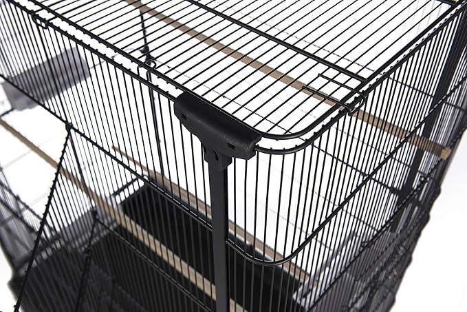 Prevue Pet Products Playtop Flight Bird Cage with Stand - F085, Black