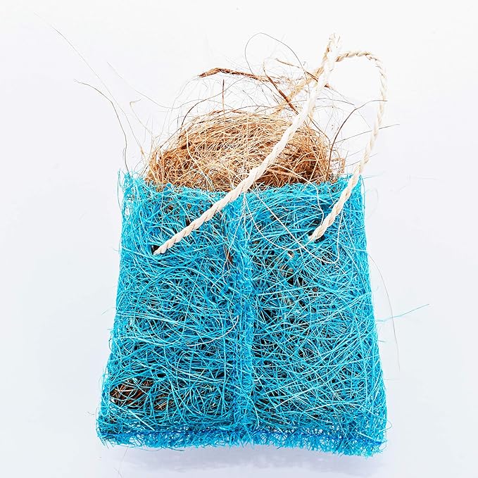 Penn-Plax Bird Life Interactive Toy Purse with Natural Nesting Material (BAVW1) – Colorful & Fun Addition to Any Cage – Safe for All Birds – 5.75” Height