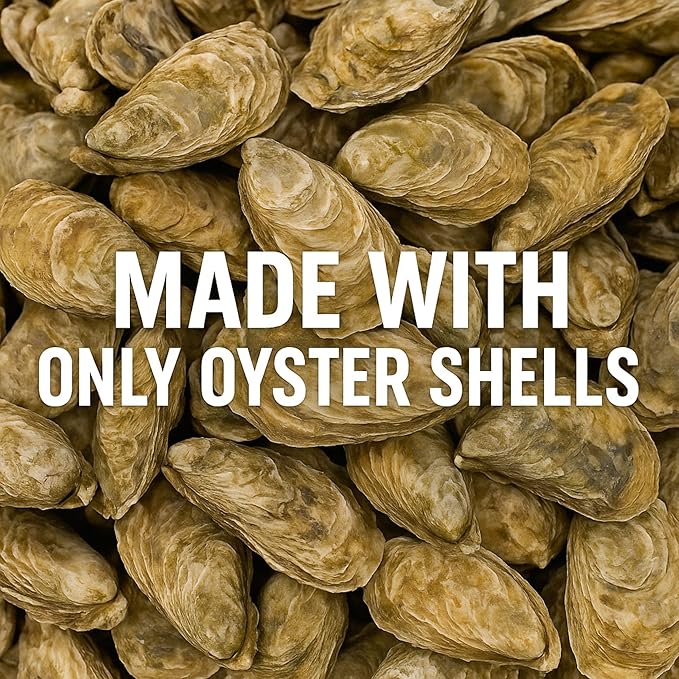 | Oyster Shell Flour 1lb – Finely Ground Calcium Material for Chickens, Ducks, Birds, Reptiles, Amphibians, and More – Crushed Oyster Shell Alternative | 굴껍질가루 (1lb)