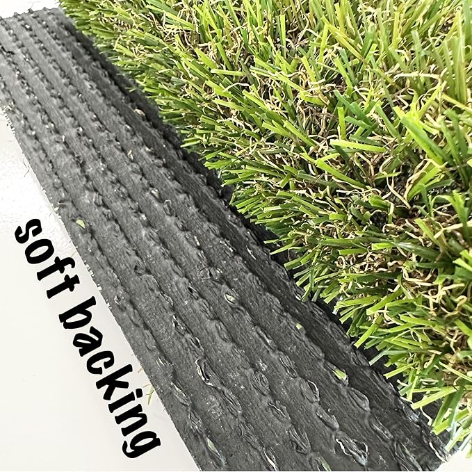 KuGuo Soft Plastic Fake Lawn Chicken Nesting Boxes Pads Chicken Bedding 12 x 12 inches (Short-Middle Grass-6PCS)