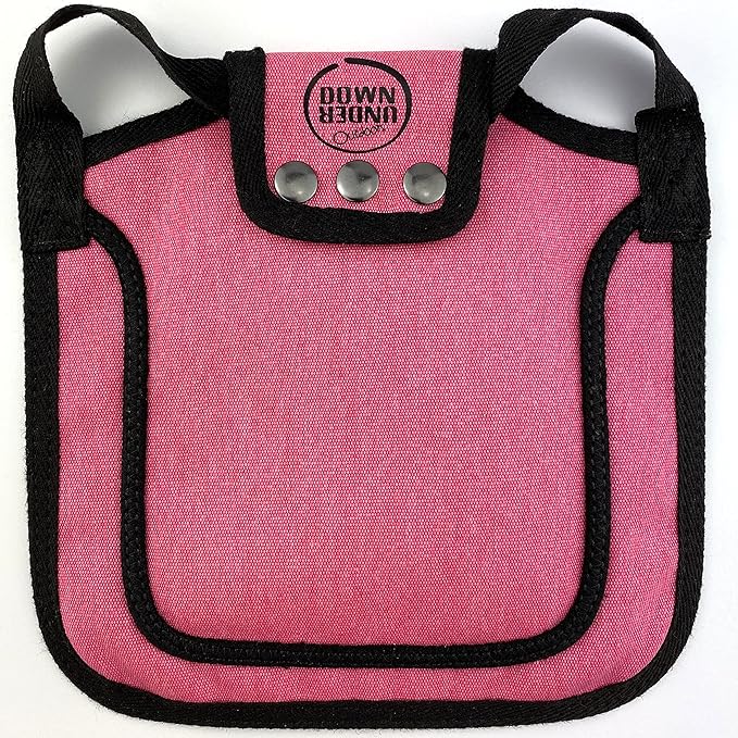 DOWN UNDER OUTDOORS Medium-Large Chicken Saddle with Adjustable Straps, Chicken Apron, Poultry Saver, Pet Supplies, Including Shoulder Cover (Pink)